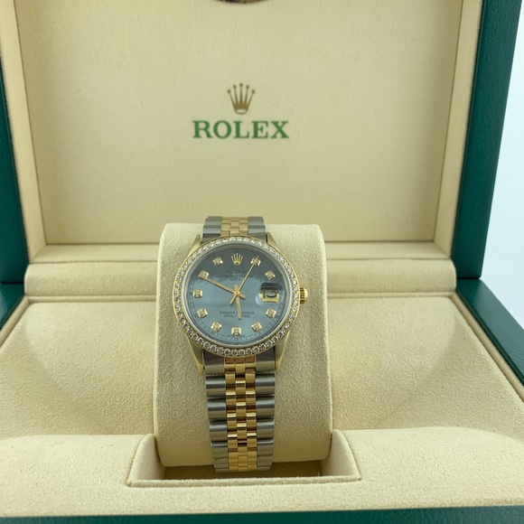 ROLEX OYSTER PERPETUALDATE 10K GOLD APPROX 1CT DB - Picture 10 of 10